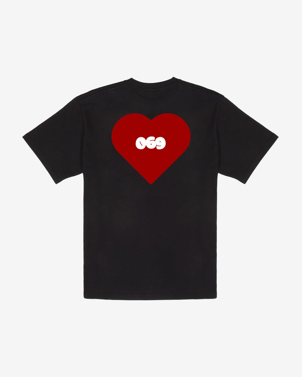 069 Heart T-Shirt - Faded Black